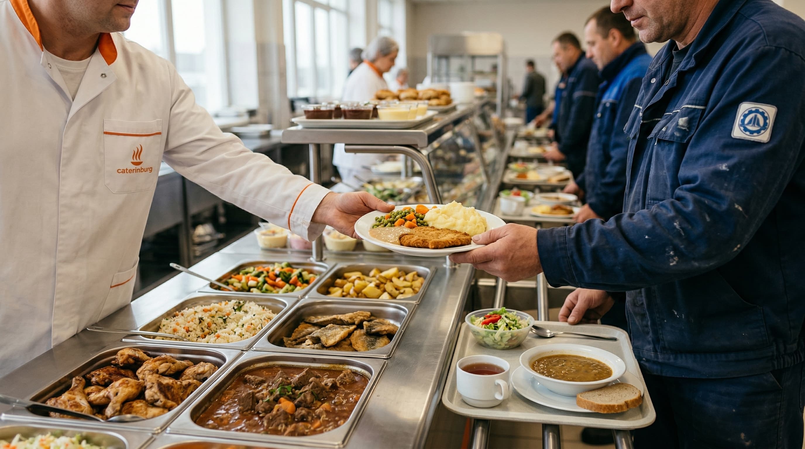 Industrial catering meal service